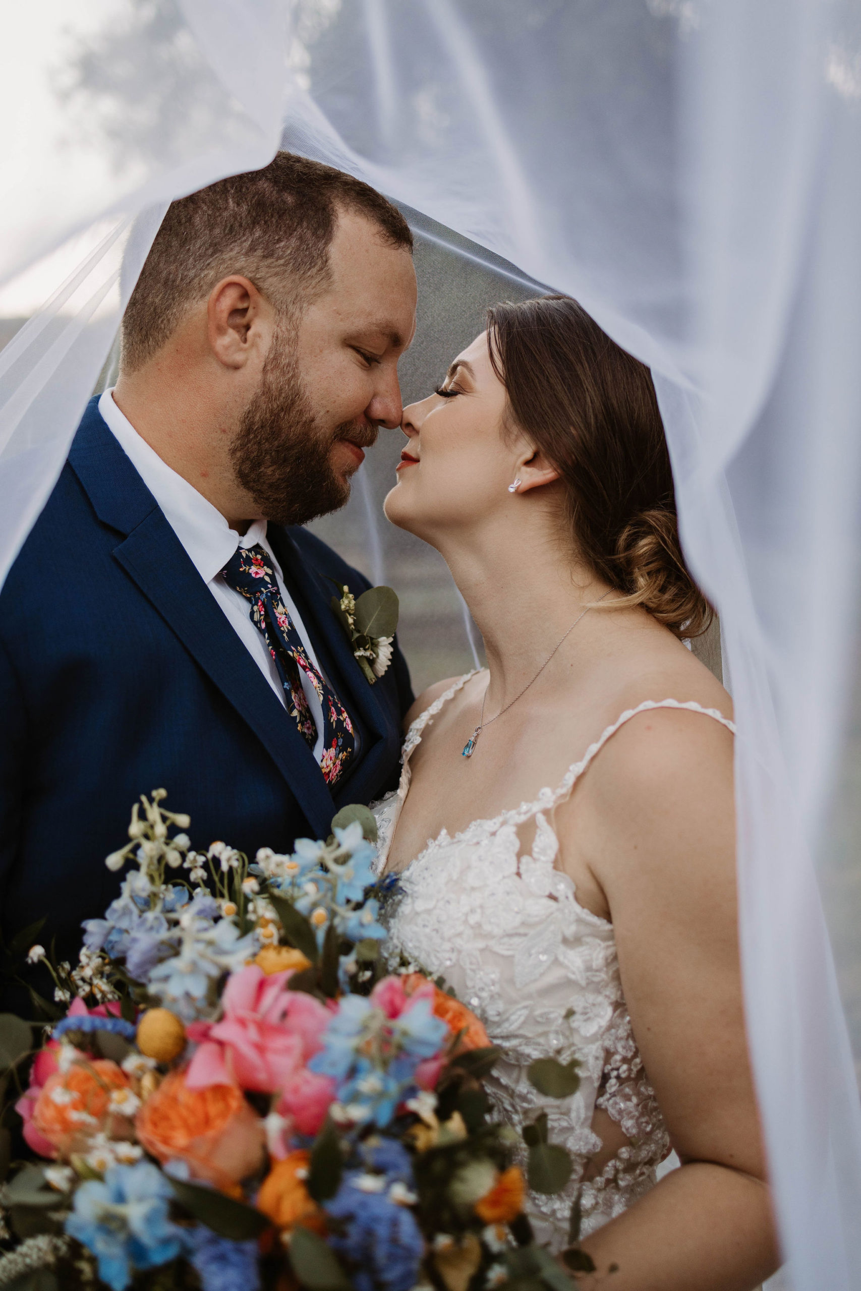 Colorful Intimate Summer Wedding Day At Newcastle Gardens