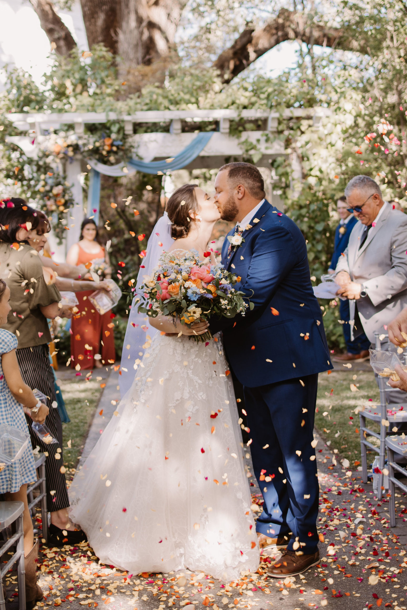 Colorful Intimate Summer Wedding Day At Newcastle Gardens