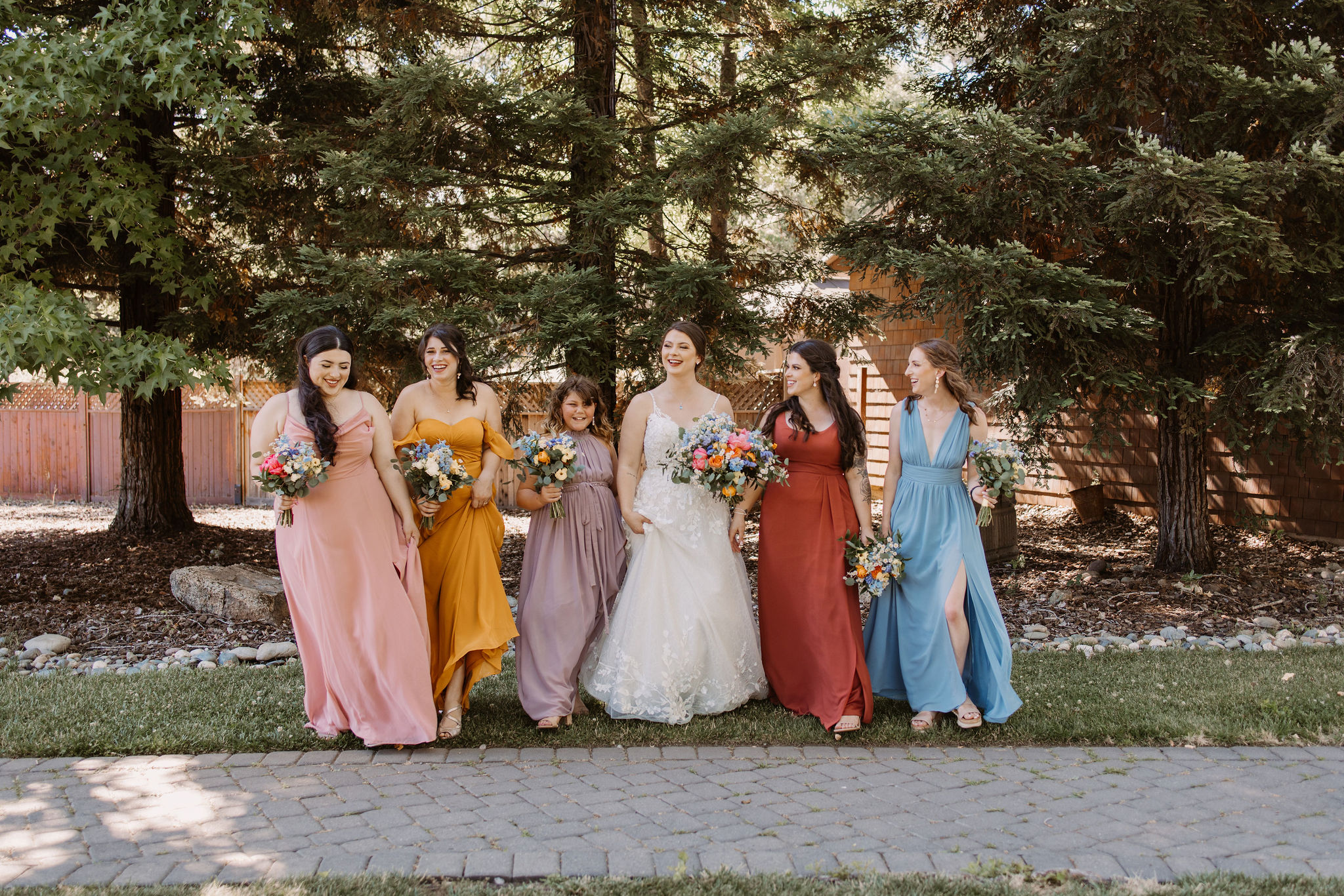 Colorful Intimate Summer Wedding Day At Newcastle Gardens