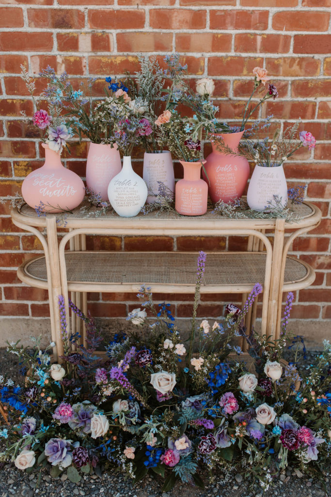 Pastel wedding flowers