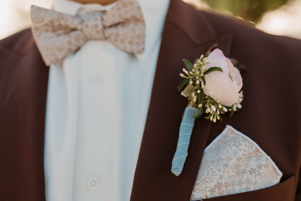 Groom getting ready for Woodland California wedding