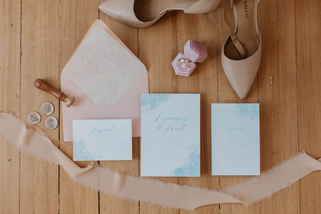 Pastel wedding details