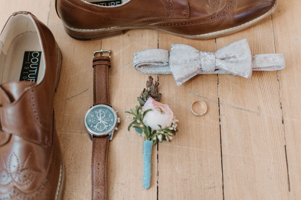 Pastel wedding details