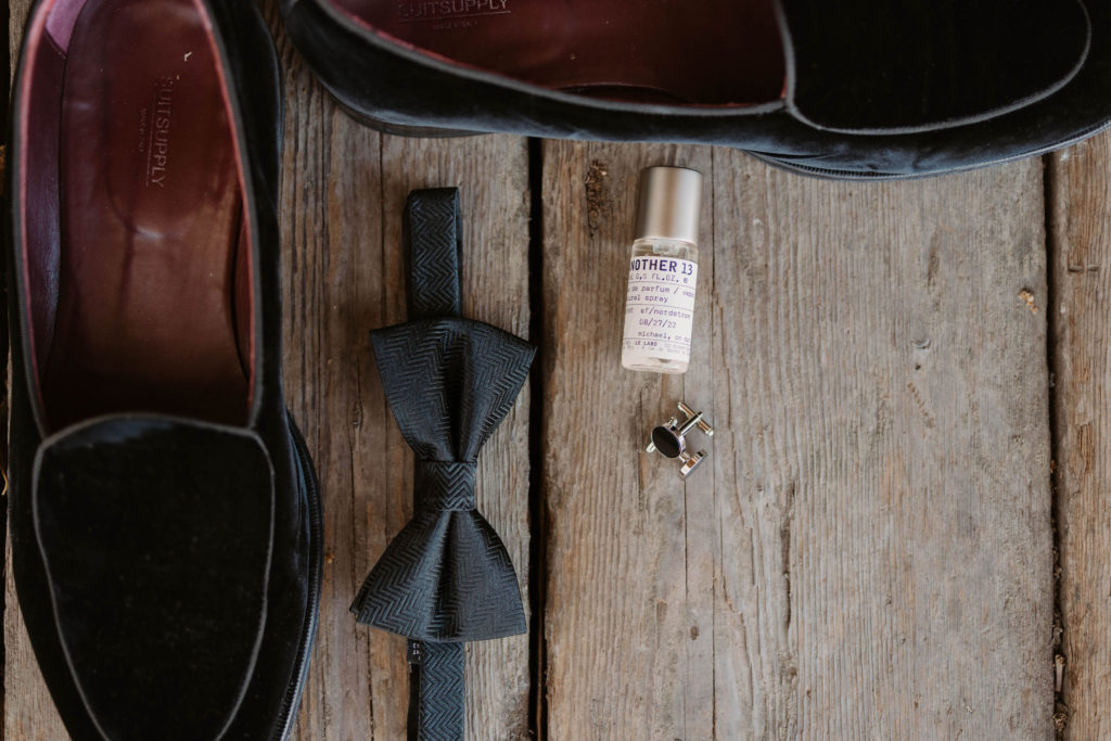 groom shoes and cologne