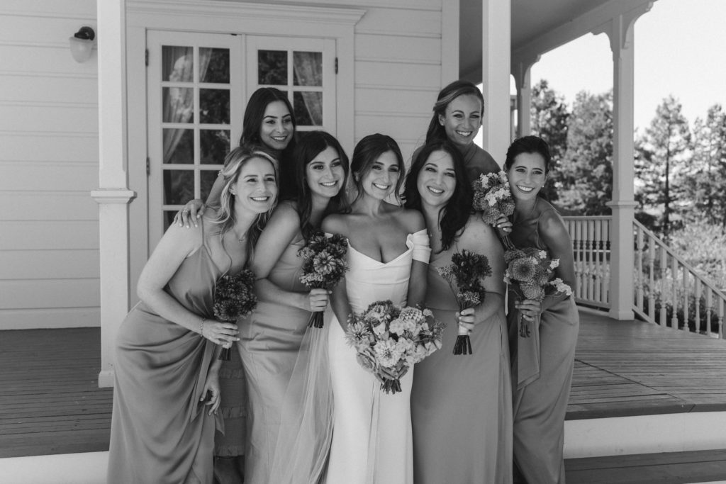 bride and bridesmaids