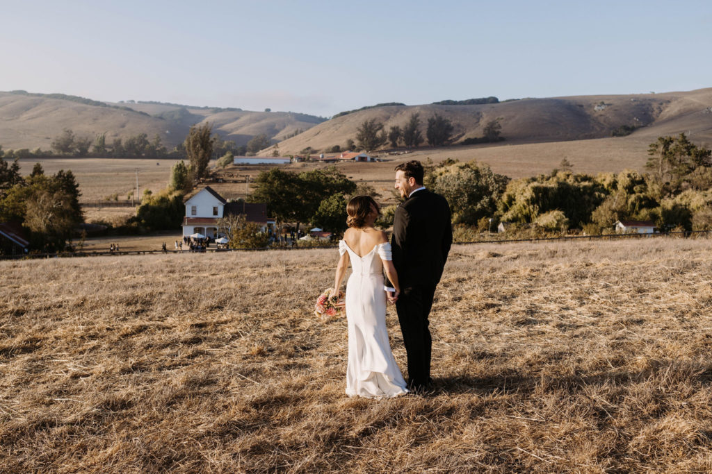 Bride and groom portraits after wedding first looks