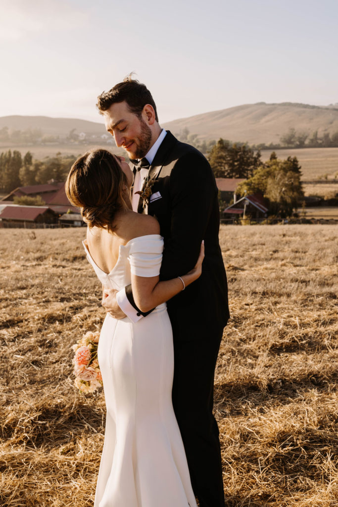 Bride and groom portraits after wedding first looks