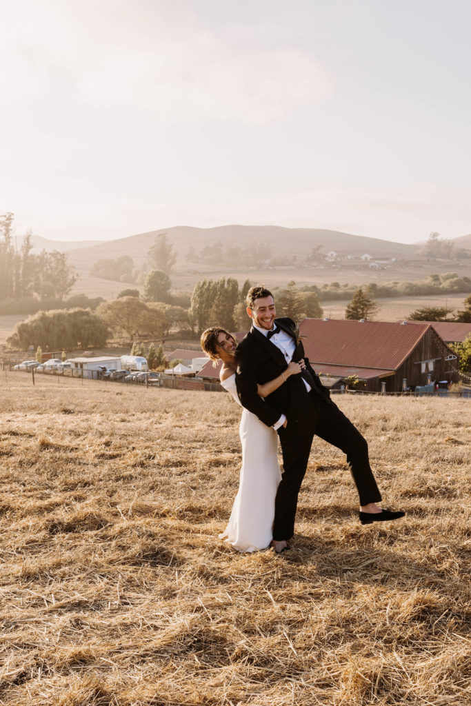 Bride and groom portraits after wedding first looks