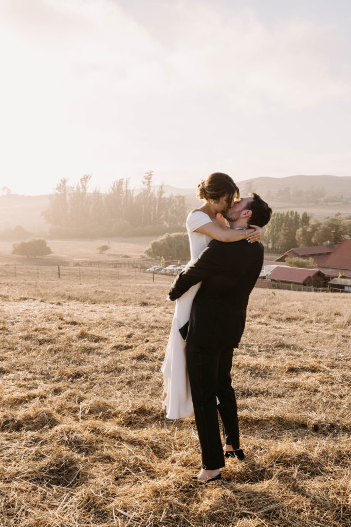 Bride and groom portraits after wedding first looks