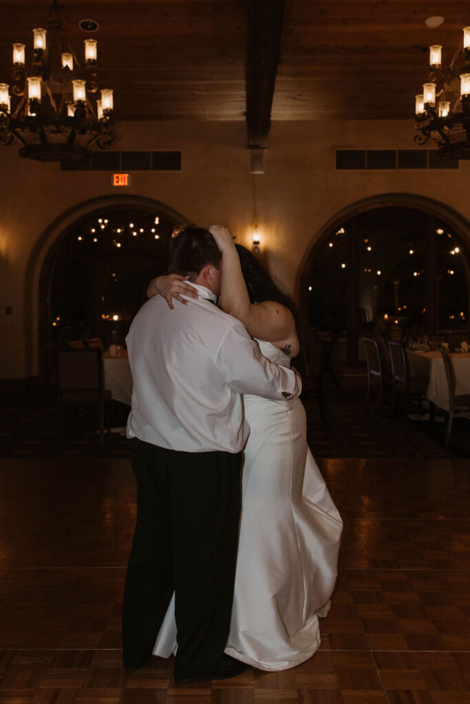 Bride and grooms intimate  last dance