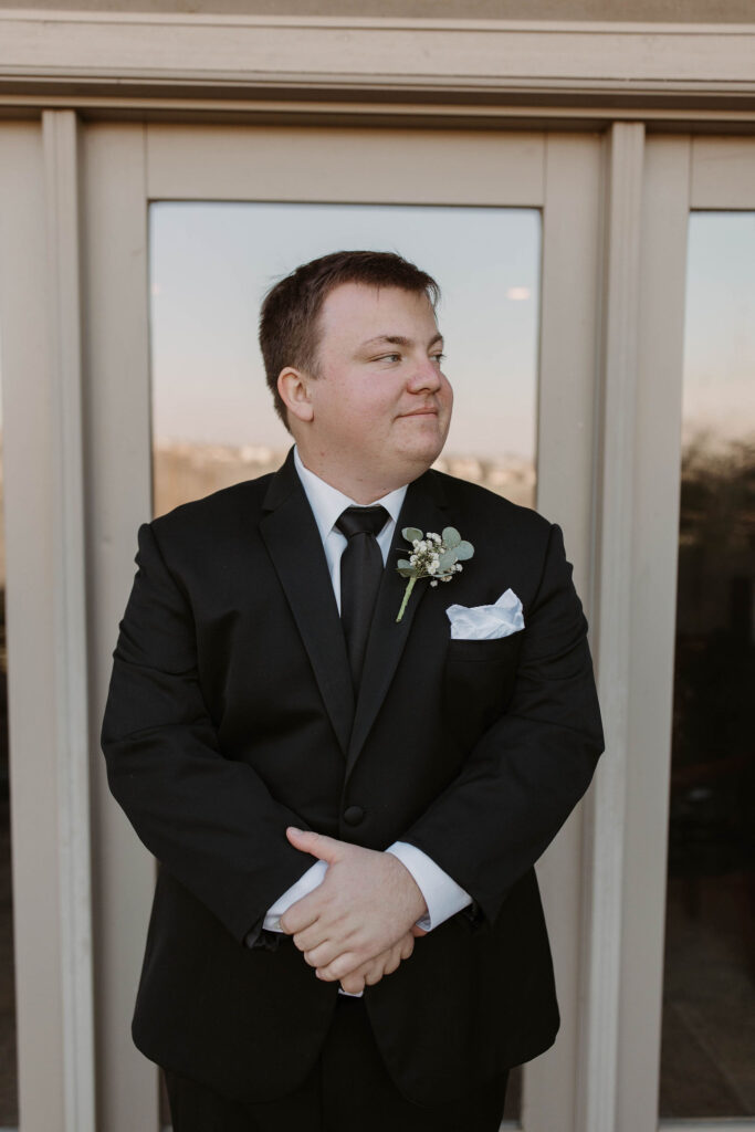 Groom portrait from wedding in CA at Catta Verdera Country Club