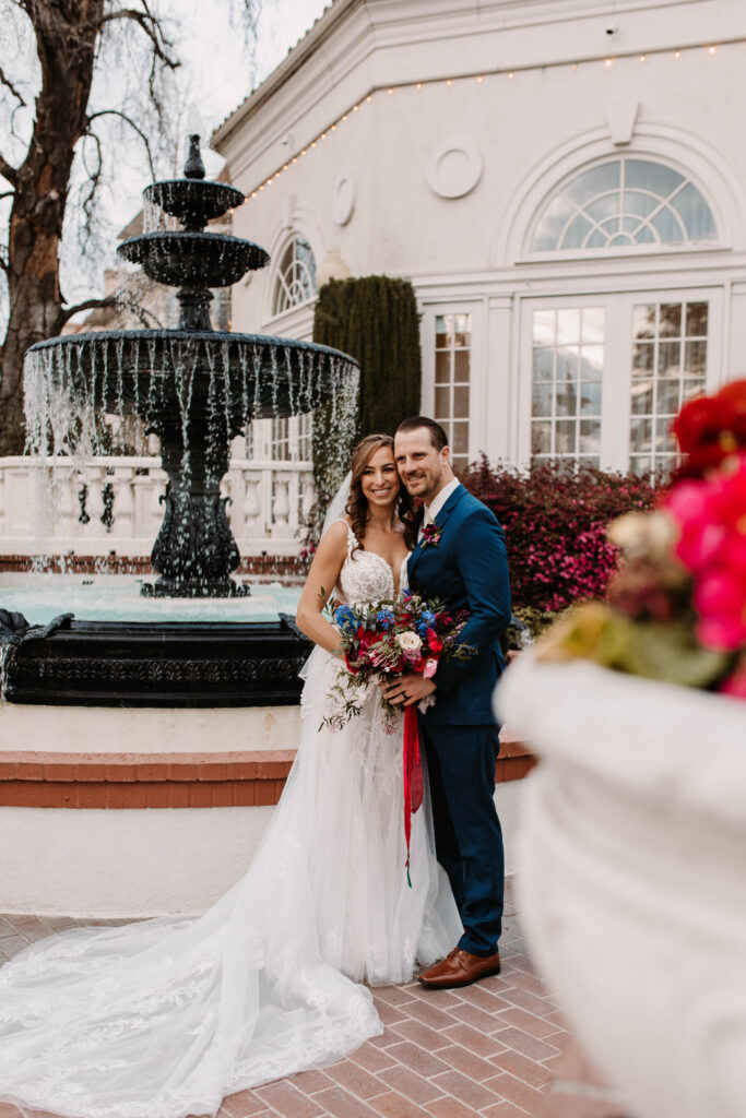 Bride and groom portraits at Vizcaya Sacramento - Top 5 Northern California wedding venues.